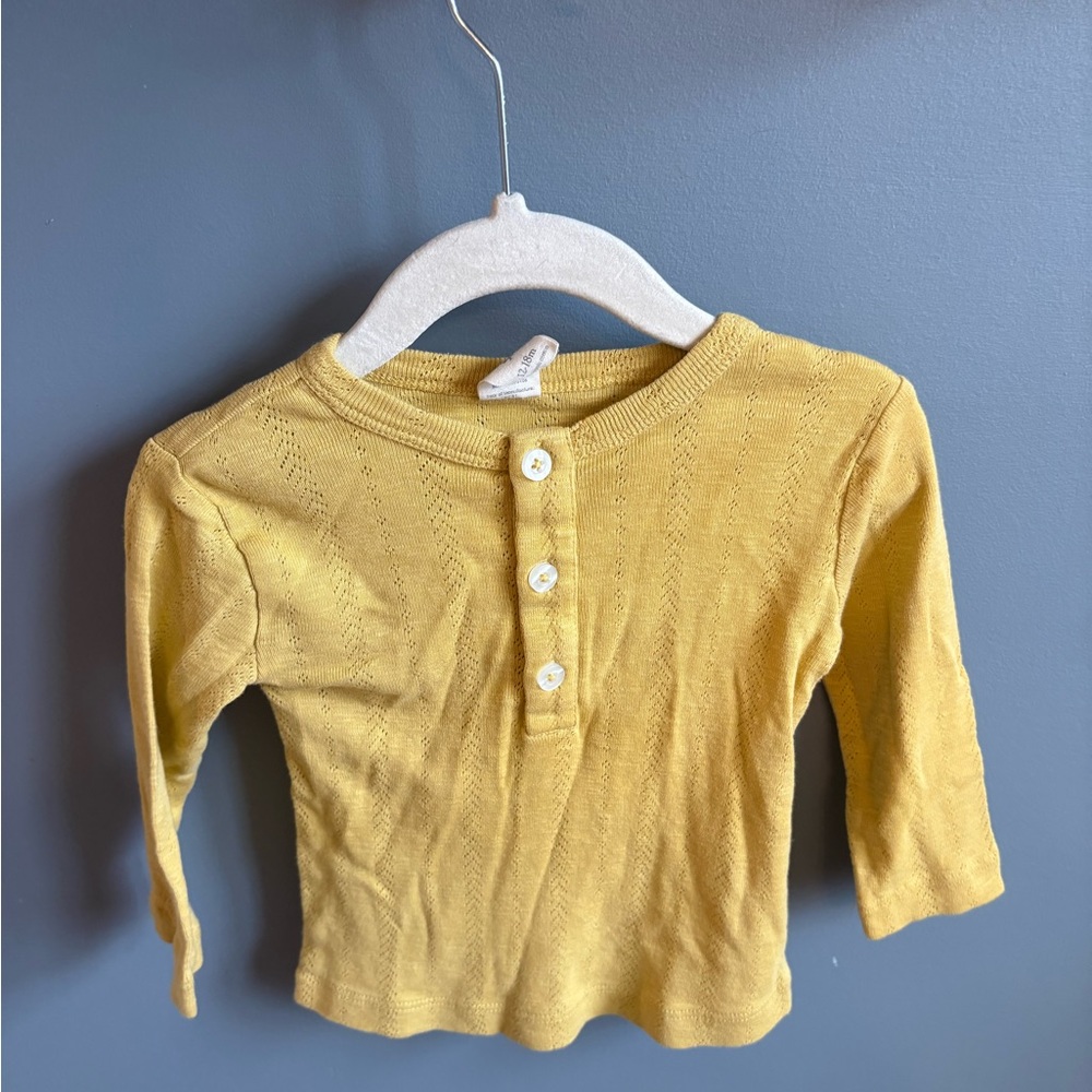 Kate Quinn Yellow Button-Up Top